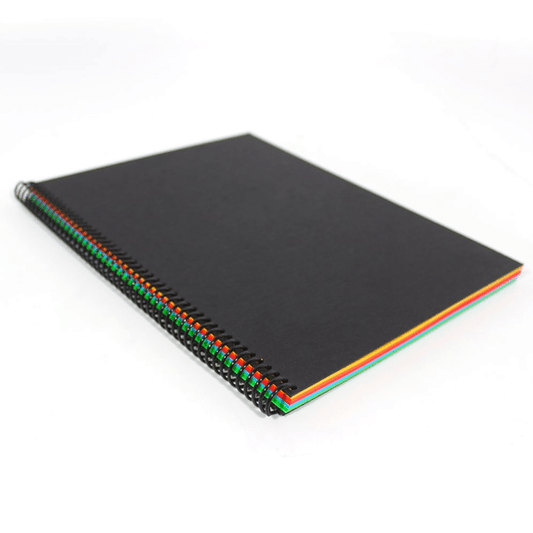 Croquera Bond colores 80gr Tapa Negra (21,6x27,9cm, 100hj)