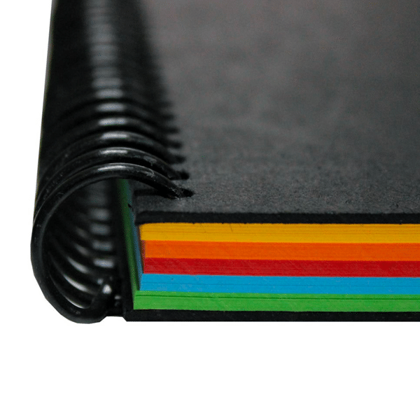 Croquera Bond colores 80gr Tapa Negra (21,6x27,9cm, 100hj)