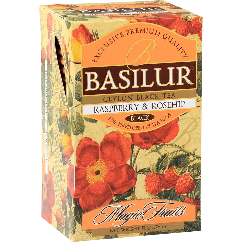 Te Basilur Negro Rosa Mosqueta 25 bolsas