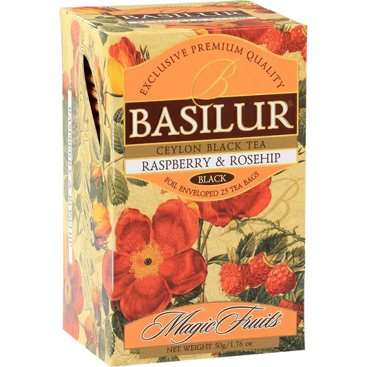 Te Basilur Negro Rosa Mosqueta 25 bolsas