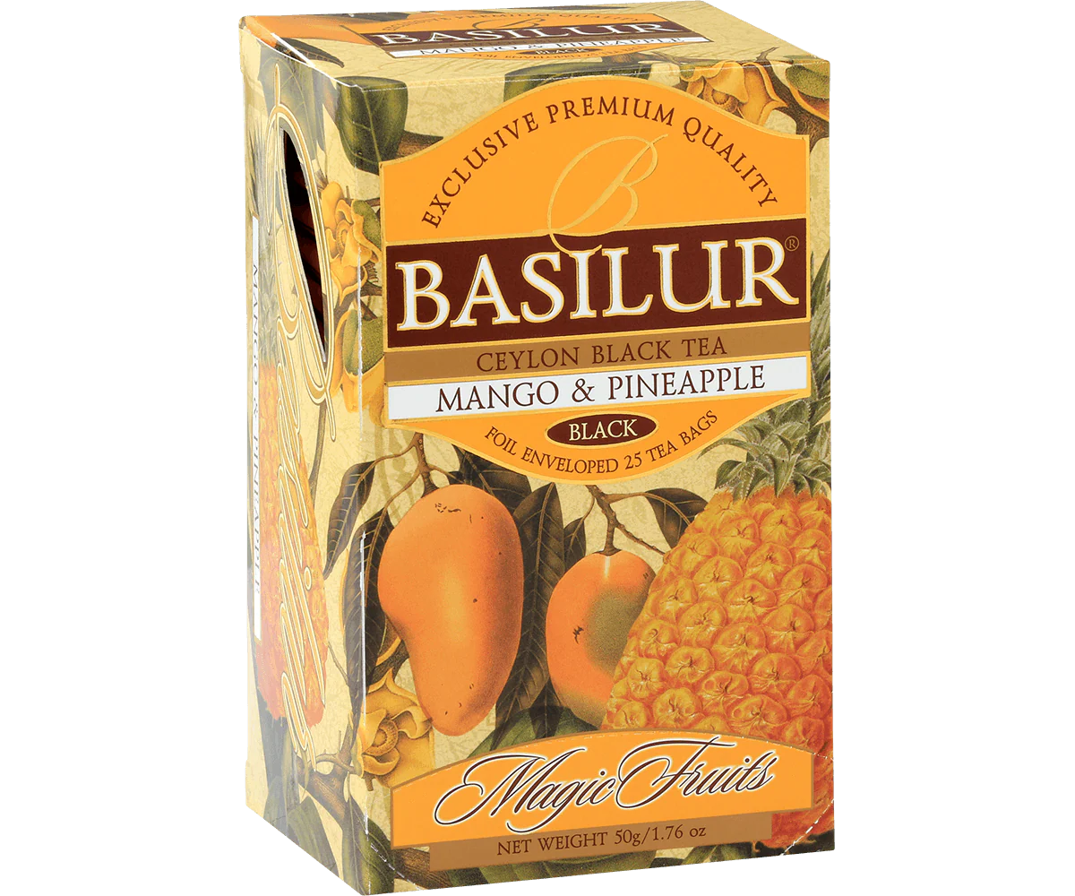 Te Basilur Negro Mango Piña 25 bolsas