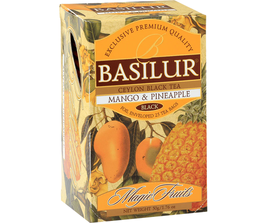 Te Basilur Negro Mango Piña 25 bolsas