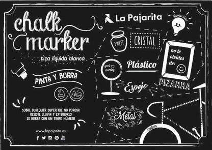 Rotulador Tiza Blanco La Pajarita