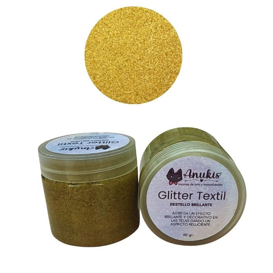 Pasta Glitter Textil Oro Light 60 Grs