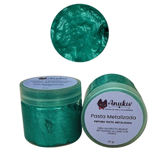 Pasta Textil Metalica Calipso Green 60 Grs
