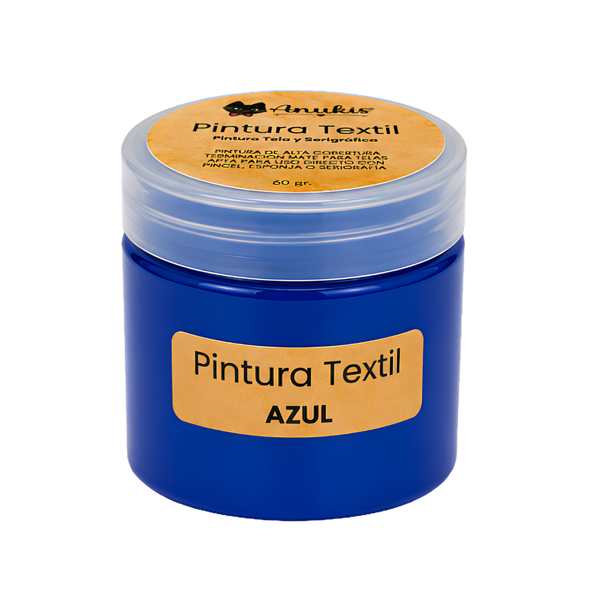 Anukis Pintura Textil y Serigráfica Azul 60 grs.