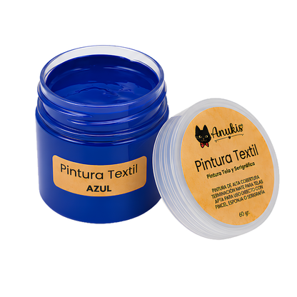 Anukis Pintura Textil y Serigráfica Azul 60 grs.
