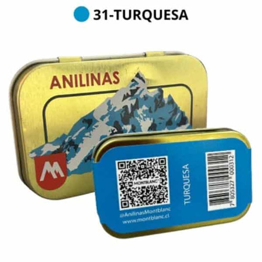 Anilina caja dorada TURQUESA