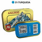 Anilina caja dorada TURQUESA