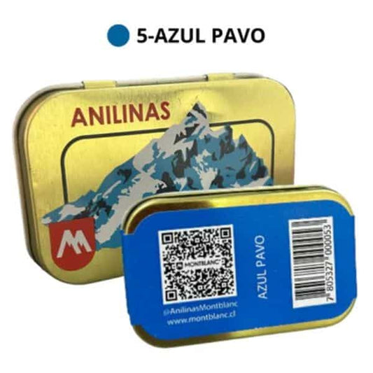 Anilina caja dorada AZUL PAVO