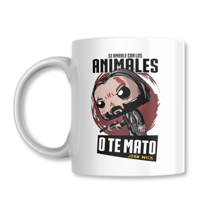 Se Amable con los Animales John Wick Taza 325ml