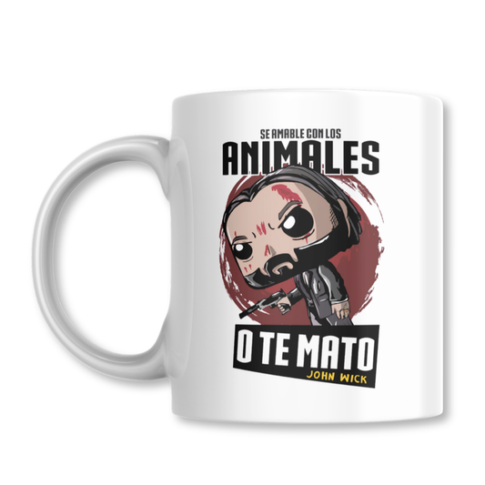 Se Amable con los Animales John Wick Taza 325ml