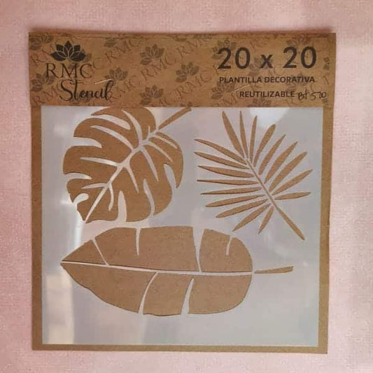 Stencil 20X20  Botanicas Hojas BT520