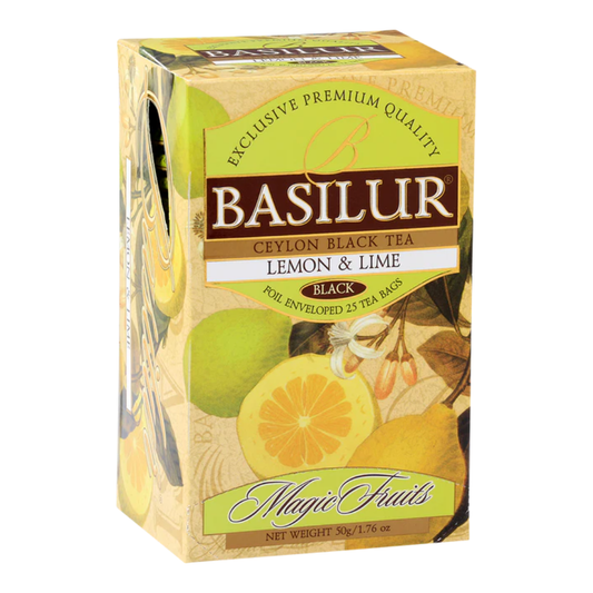 Te Basilur Negro Lima y Limón 25 bolsas