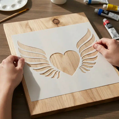 Stencil 25X30  AND03 Corazon Alas