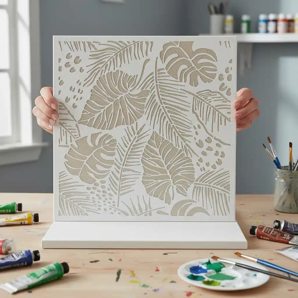 Stencil 30x30 Botanica Trama Hojas
