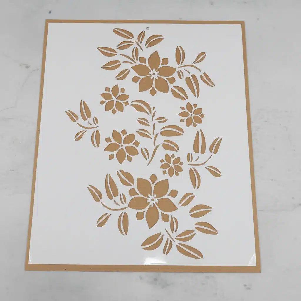 Stencil 25X30  ANK07 - Floral