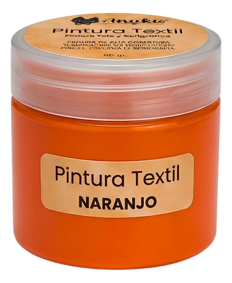 Anukis Pintura Textil y Serigráfica Naranjo 60 grs.