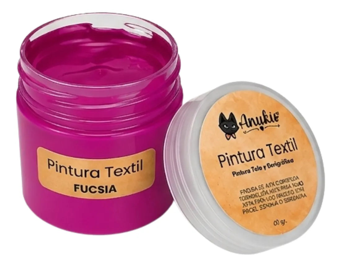 Anukis Pintura Textil y Serigráfica Fucsia 60 grs.