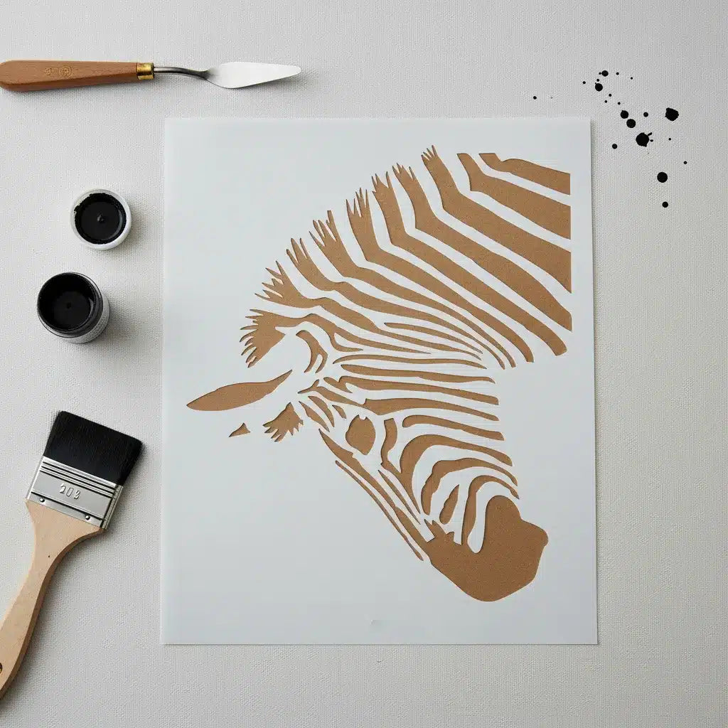 Stencil 25X30  Animales Zebra