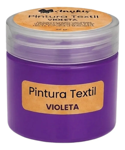 Anukis Pintura Textil y Serigráfica Violeta 60 grs.