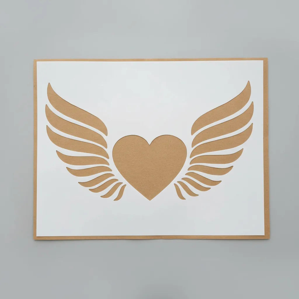 Stencil 25X30  AND03 Corazon Alas