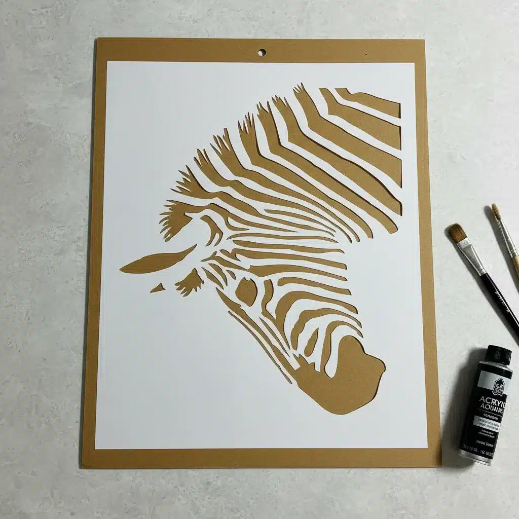 Stencil 25X30  Animales Zebra