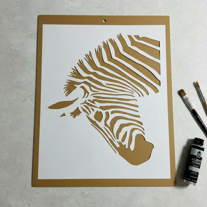 Stencil 25X30  Animales Zebra