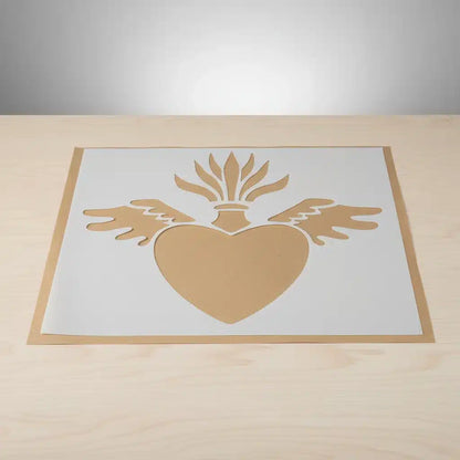 Stencil 25X30  Corazon CO02