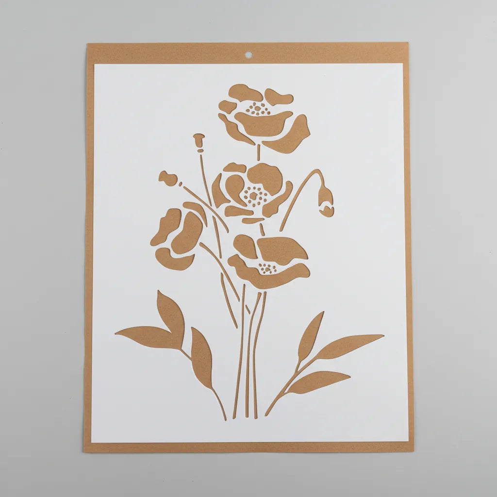 Stencil 25X30  ANK04 - Floral