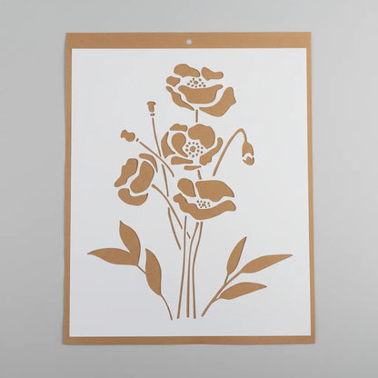 Stencil 25X30  ANK04 - Floral