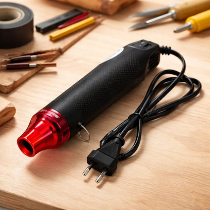 Pistola de calor portátil negra 300 W, hasta 200 °C