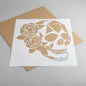 Stencil 25X30  AND02 Calavera Rosas