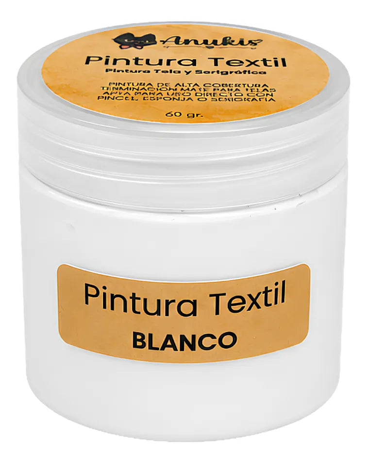 Anukis Pintura Textil y Serigráfica Blanco 60 grs.