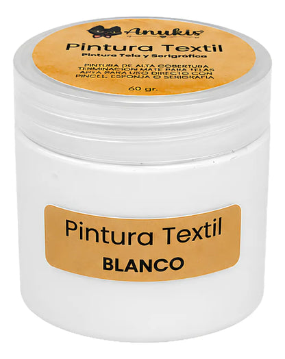 Anukis Pintura Textil y Serigráfica Blanco 60 grs.