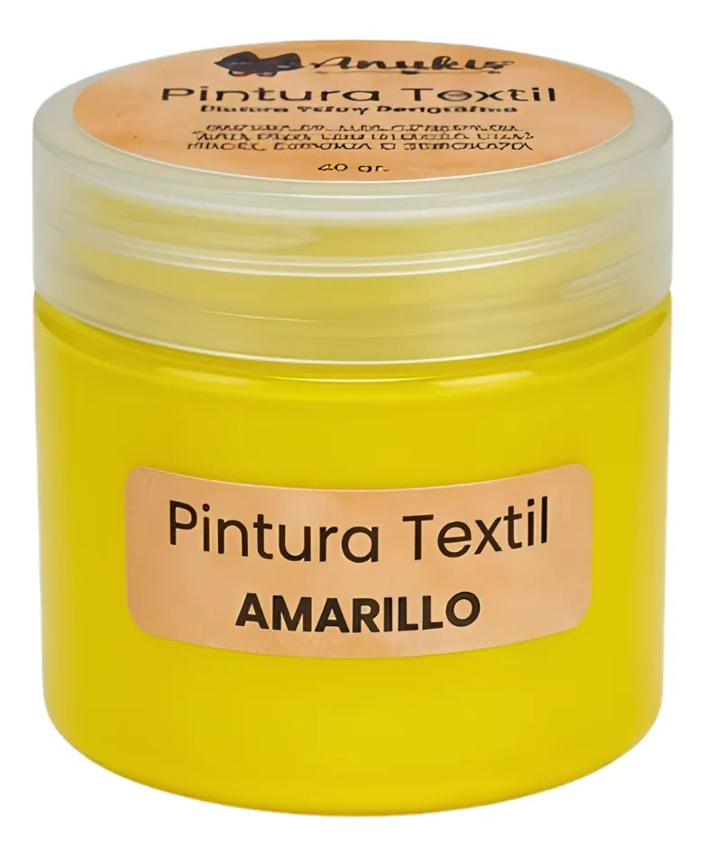 Anukis Pintura Textil y Serigráfica Amarillo 60 grs.