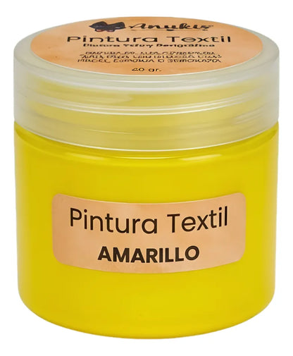 Anukis Pintura Textil y Serigráfica Amarillo 60 grs.