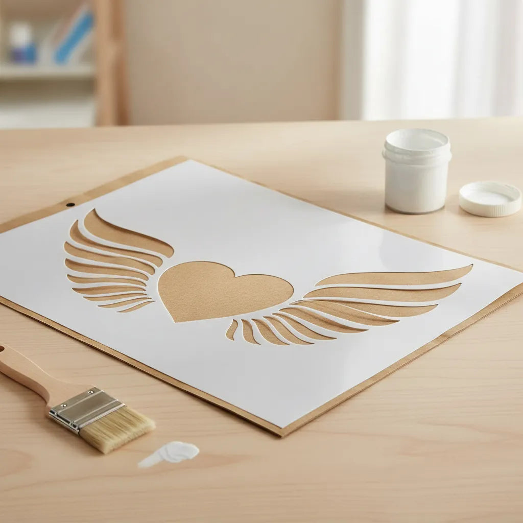 Stencil 25X30  AND03 Corazon Alas