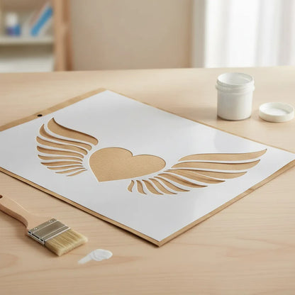 Stencil 25X30  AND03 Corazon Alas