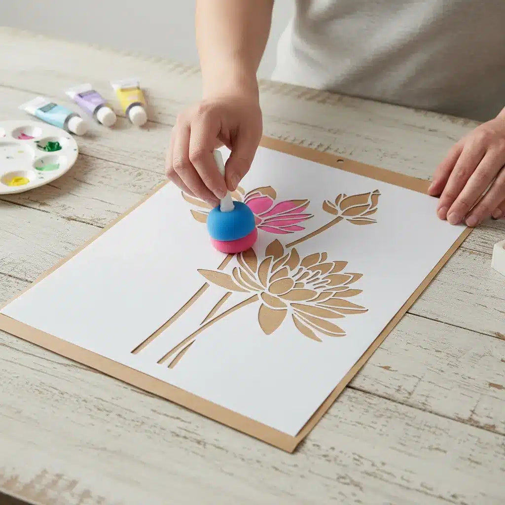 Stencil 25X30  ANK01 - Floral