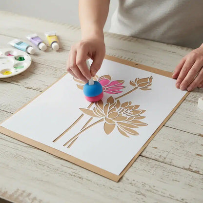 Stencil 25X30  ANK01 - Floral
