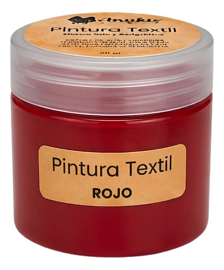 Anukis Pintura Textil y Serigráfica Rojo 60 grs.