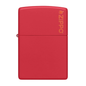 Encendedor Zippo Red Matte With Logo Rojo ZP233ZL