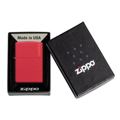 Encendedor Zippo Red Matte With Logo Rojo ZP233ZL