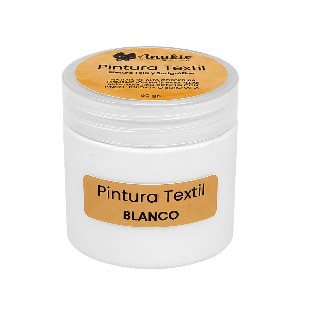 Anukis Pintura Textil y Serigráfica Blanco 60 grs.
