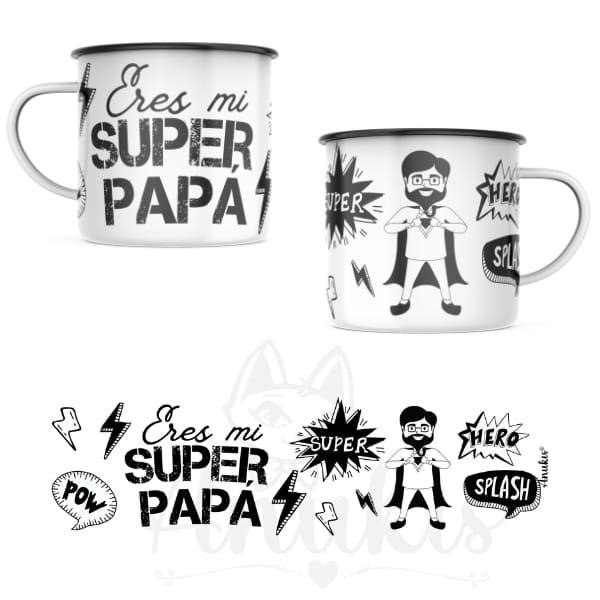 Tazón Enlozado "Súper Papá"