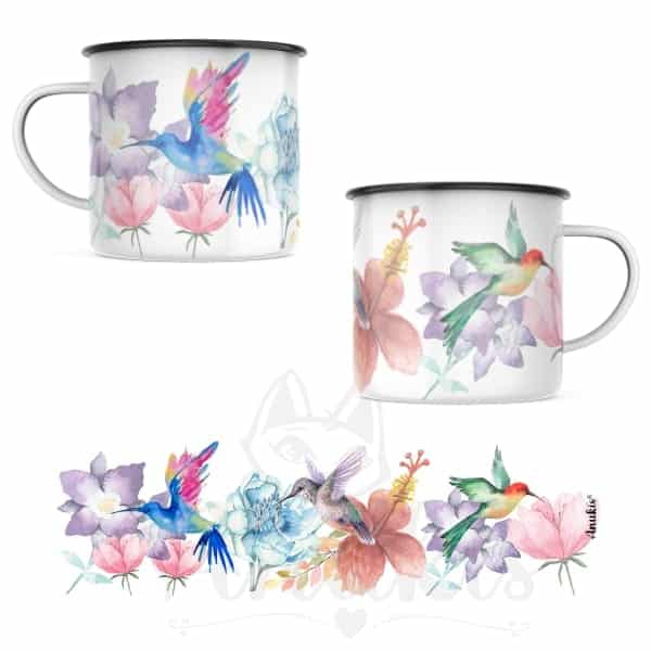 Tazón Enlozado "Colibris"