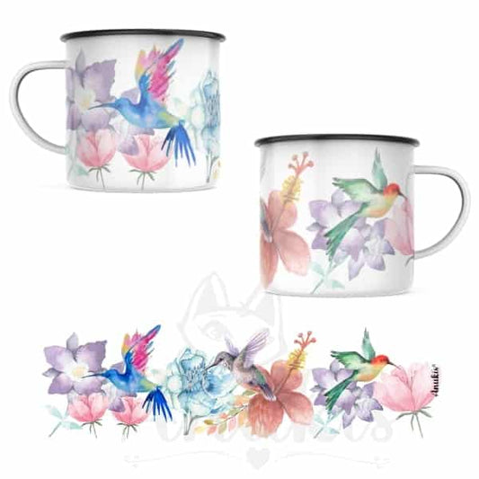 Tazón Enlozado "Colibris"
