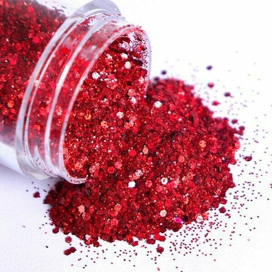 Glitter Holográfico 10 Grs Rojo
