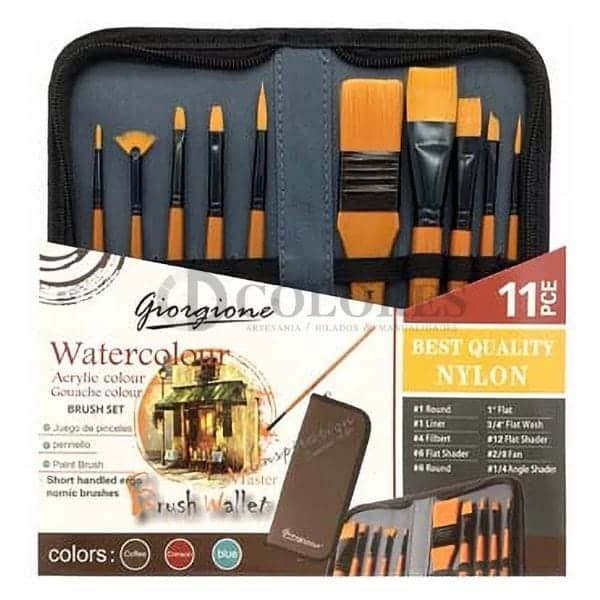 Estuche Pinceles 11 Pcs Giorgione